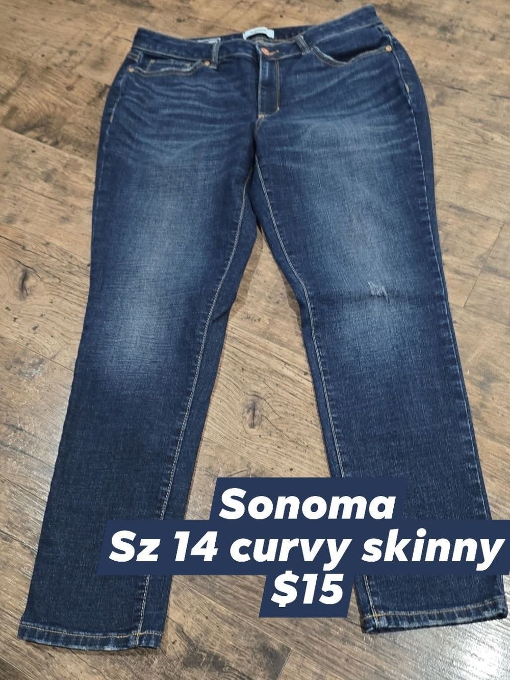 Sonoma Curvy Skinny Jeans - Indigo Blue Wash Sz 14
